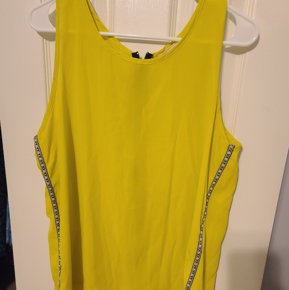 Yellow sleeveless top